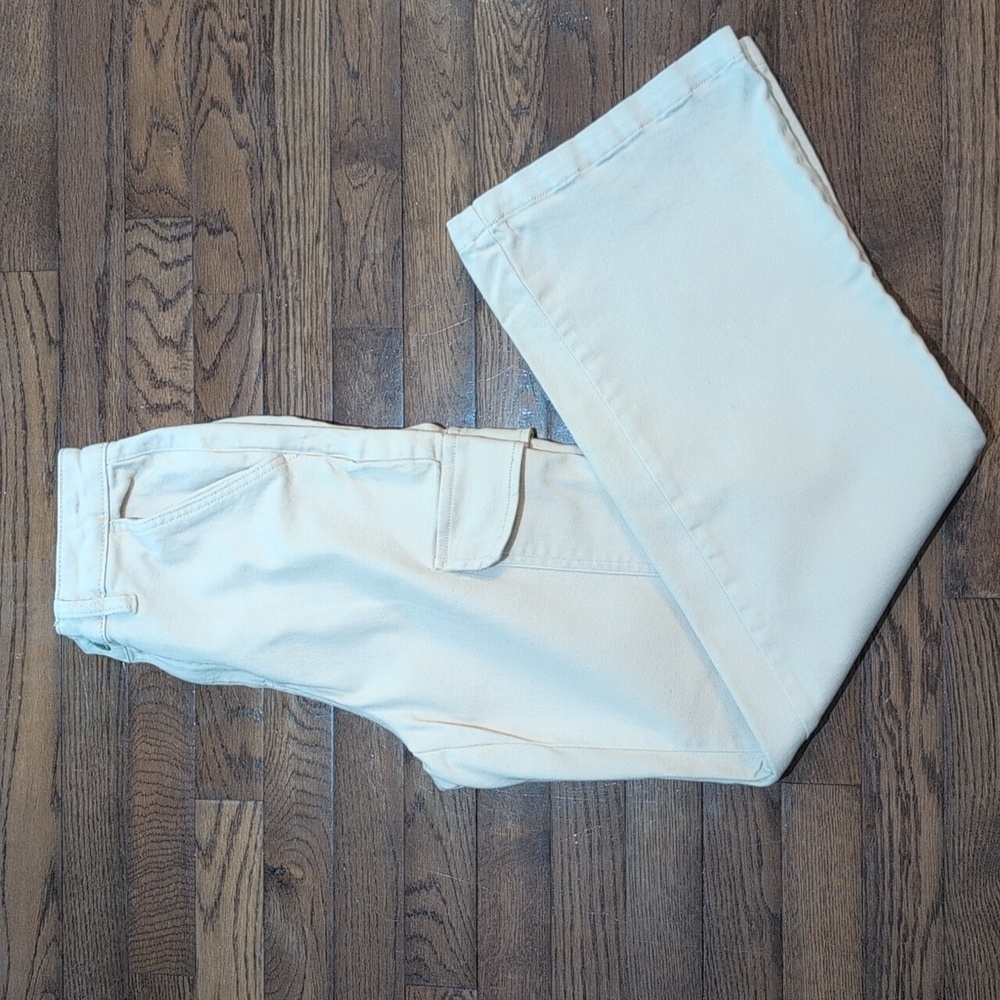 Bluenotes Super High-rise Baggy Utility Pants Light Tan Soft Denim Size Small - Picture 2 of 10